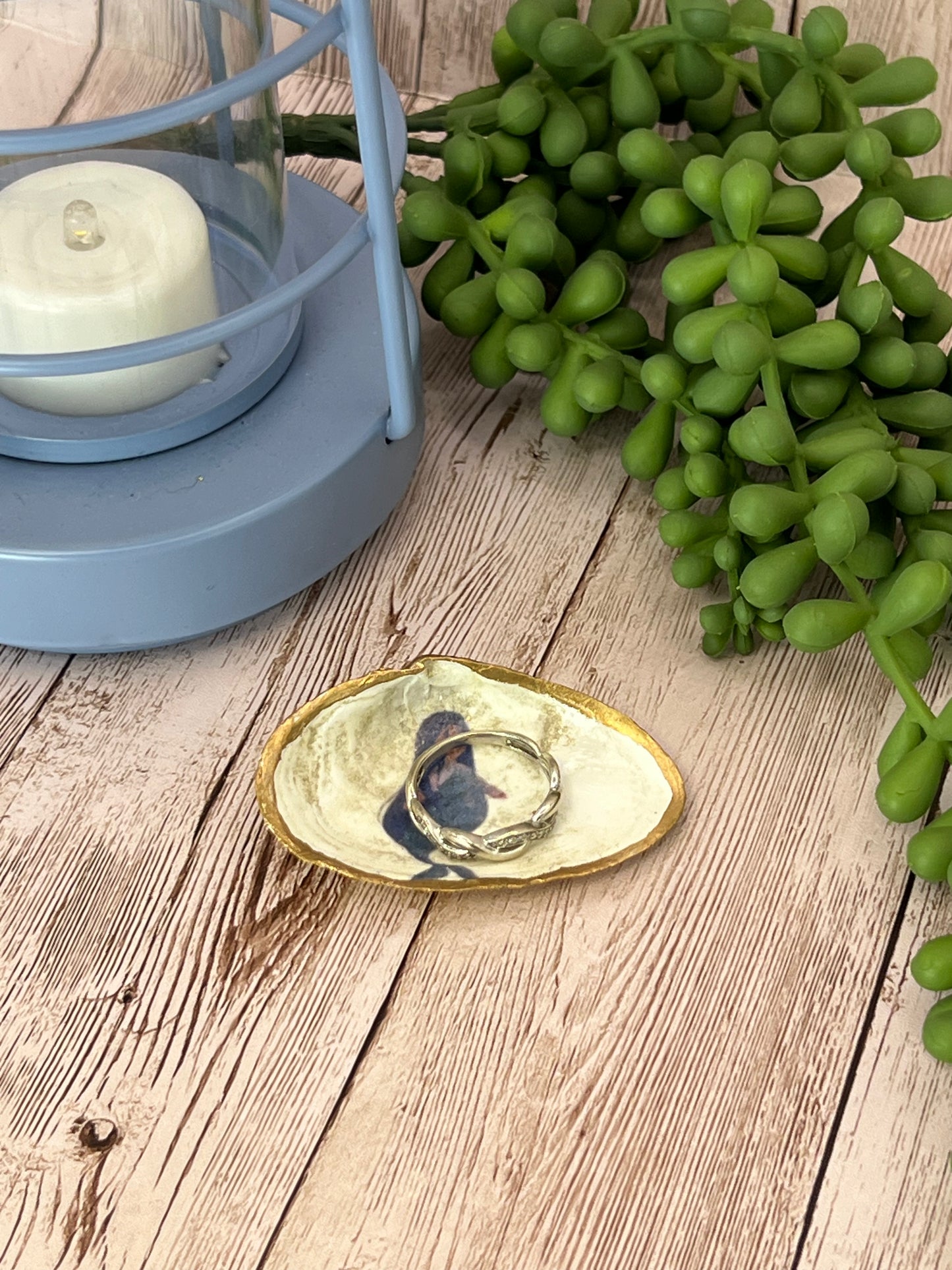 Mini Clam Shell Ring Dish with Mermaid